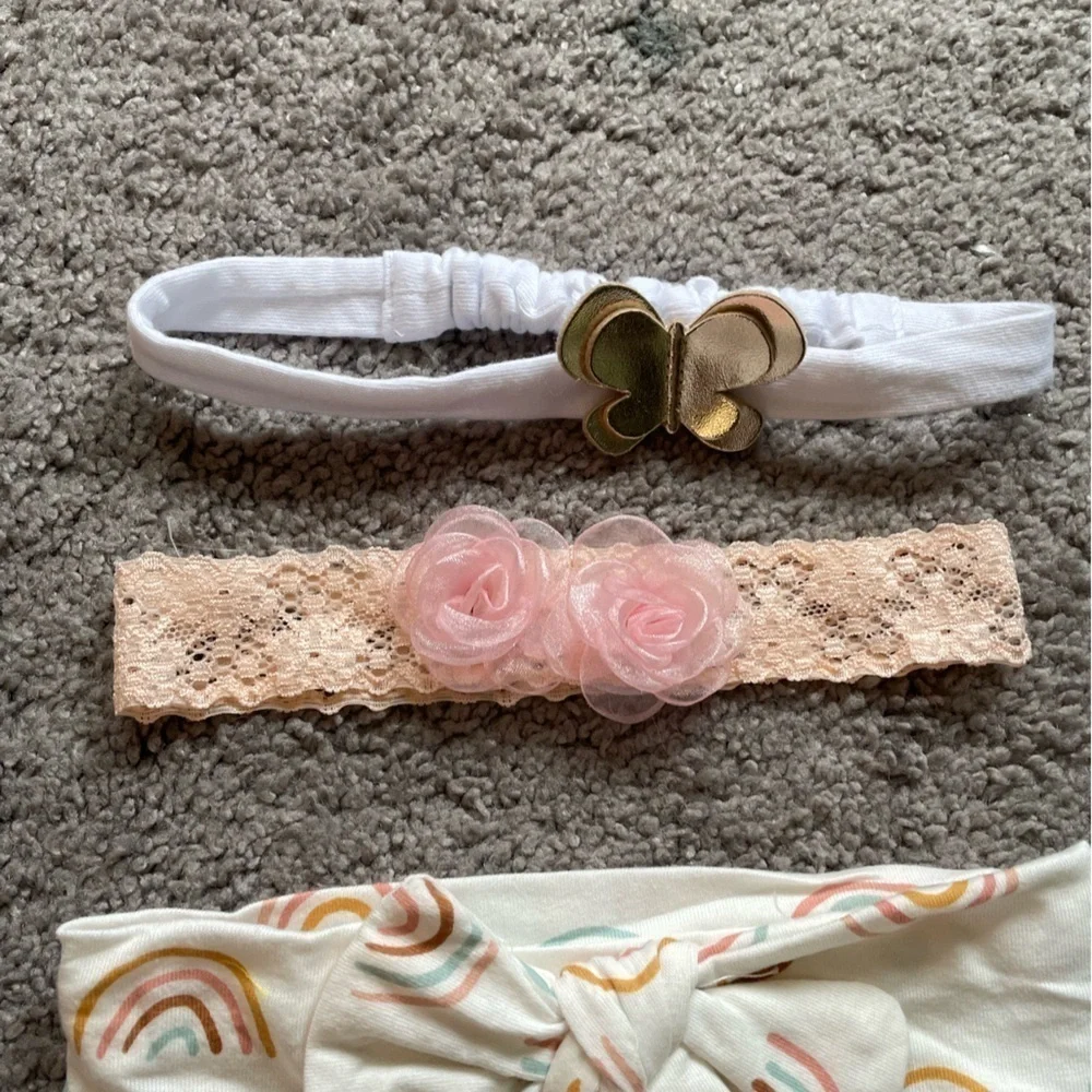 Set Of 4 Pastel Infant Toddler Girls Headbands